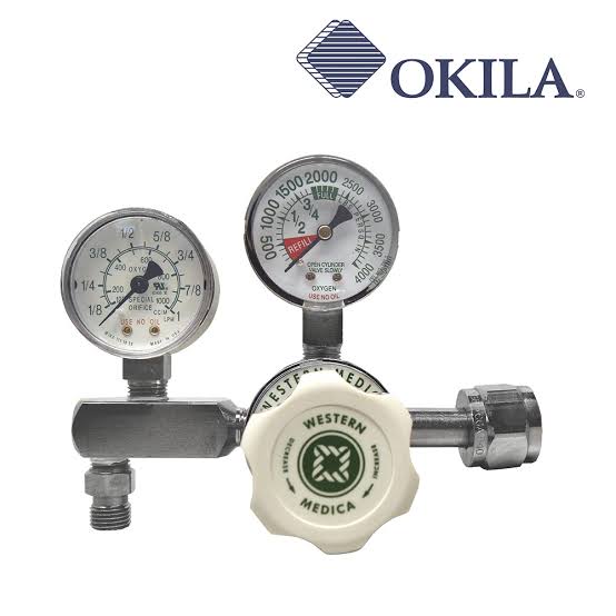 Regulador de Oxigeno Medicinal Okila para cilindros CGA540 - OPL Equipo y Oxigeno Medicinal