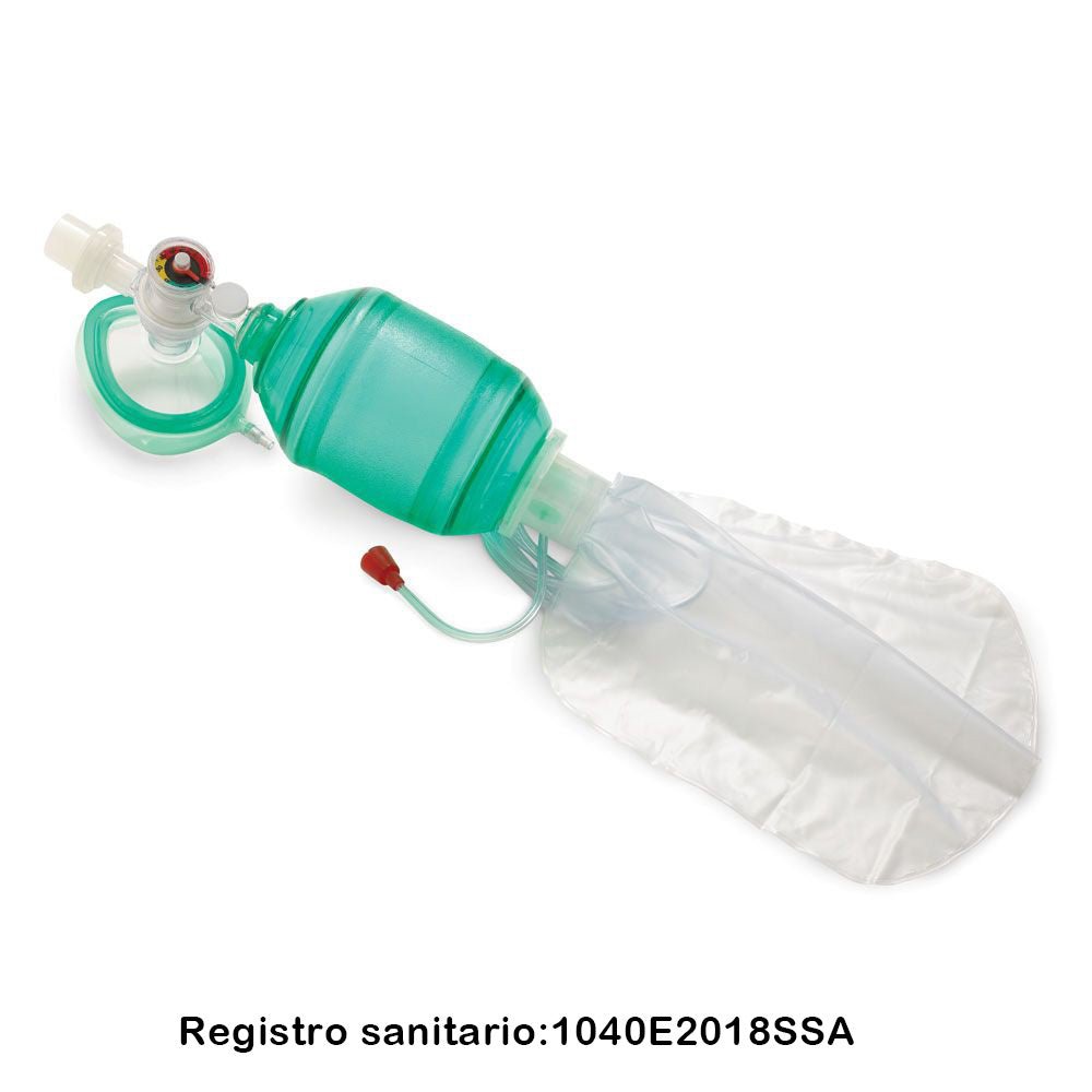 Resucitador con manometro desechable VentLab - OPL Equipo y Oxigeno Medicinal